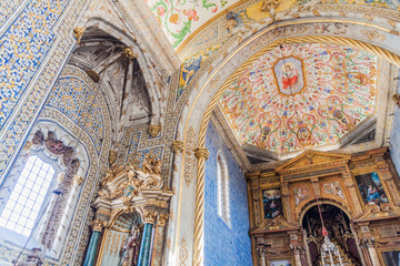 Obraz premium COIMBRA, PORTUGAL - OCTOBER 13, 2017: Sao Miguel (Saint Michael's) Chapel of the University of Coimbra, Portugal