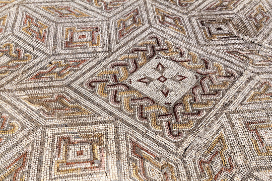 Mosaics at Conimbriga Roman ruins, Portugal