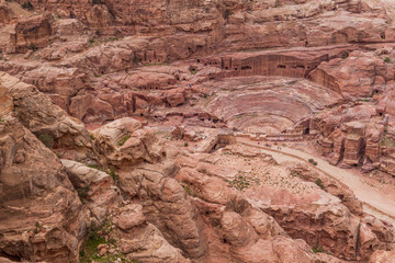 Roman theatre in the ancient city Petra, Jordan