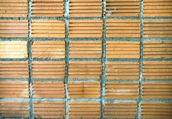 Background of red brick wall pattern texture, The background of the brick wall, horizontal