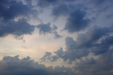Abstract dark cloud on the sky before rain.