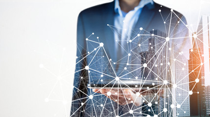 Global network connection concept, abstract concept