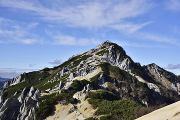 view of Japan alps; Mt. Tsubakurodake, Nagano, Japan