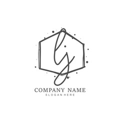 Handwritten initial letter L J LJ for identity and logo. Vector logo template with handwriting and signature style.