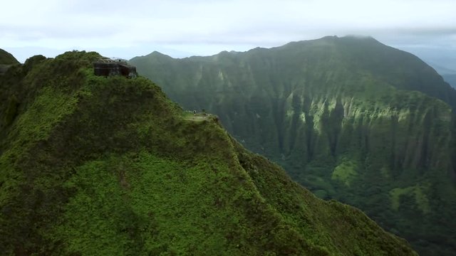 Stairway to Heaven, Oahu, Hawaii, Aerial View