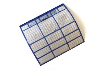 Dirty dust filters of air conditioner isolated on white background.
