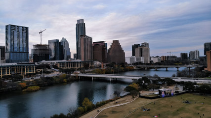 Fototapeta premium Aerial view of Austin - the capitol city of Texas, USA