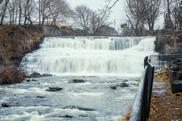 Waterfall in winter 