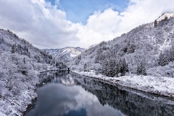 第四只見川橋梁　雪景色