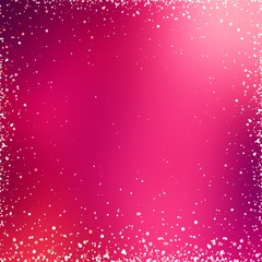 Vibrant pink blur background decorated slurry glitter frame pattern. Gala shiny backdrop. Luxury festive illustration.