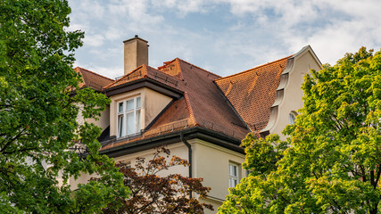Fototapeta na wymiar Roofs of old town in Warsawa