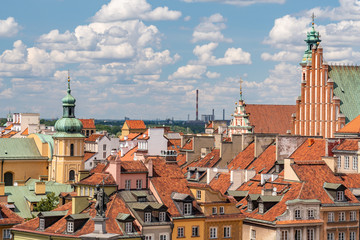 Obraz premium Dachy starego miasta w Warszawie