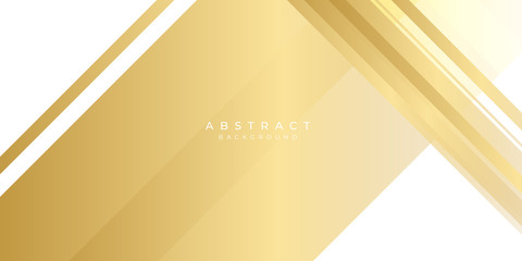 Gold white abstract background geometry shine and layer element vector for presentation design. Suit for business, corporate, institution, party, festive, seminar, and talks.