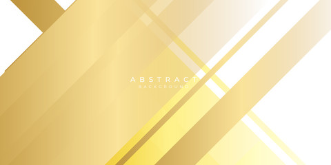Gold white abstract background geometry shine and layer element vector for presentation design. Suit for business, corporate, institution, party, festive, seminar, and talks.