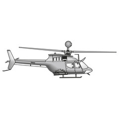 Isolated helicopter vector illustration on a white background