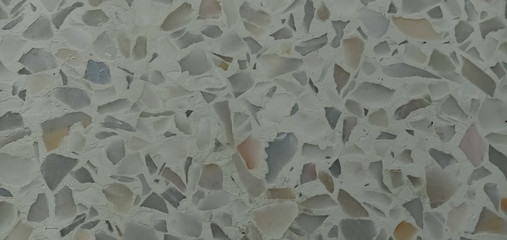 Polished marble and lime floor