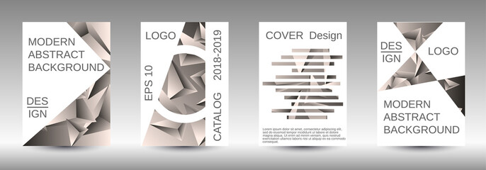 Naklejka premium A set of modern abstract covers.