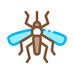 Mosquito Insect Icon Vector. Outline Mosquito Insect Sign. Isolated Contour Symbol Illustration