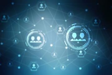 Obraz premium 2d illustration Business Network concept