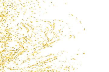 Golden glitter confetti