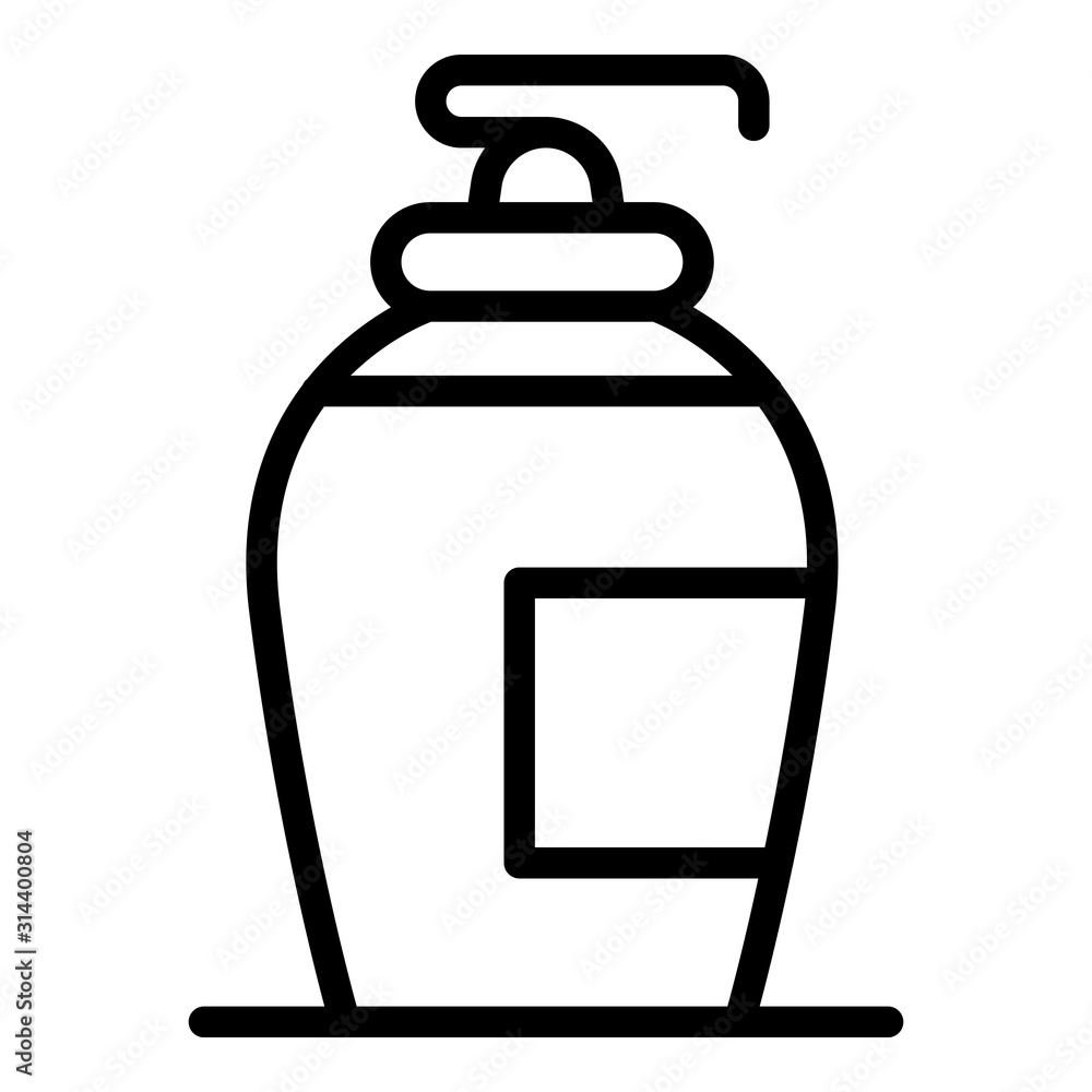 Poster dispenser soap icon. outline dispenser soap vector icon for web design isolated on white background