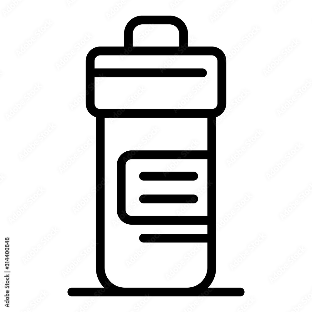 Poster bleach bottle icon. outline bleach bottle vector icon for web design isolated on white background