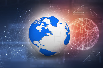 3d rendering abstract world concept