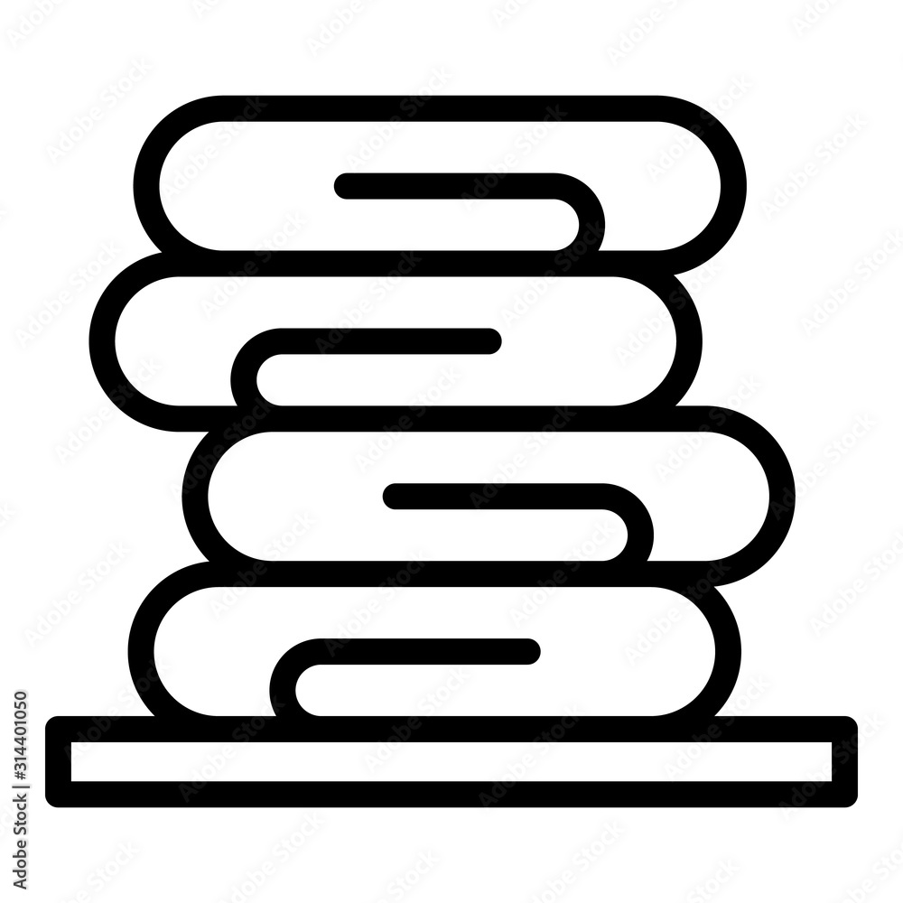 Aufkleber clothes stack icon. outline clothes stack vector icon for web design isolated on white background