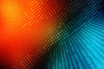 Fototapeta premium 2d illustration abstract digital binary data on computer screen