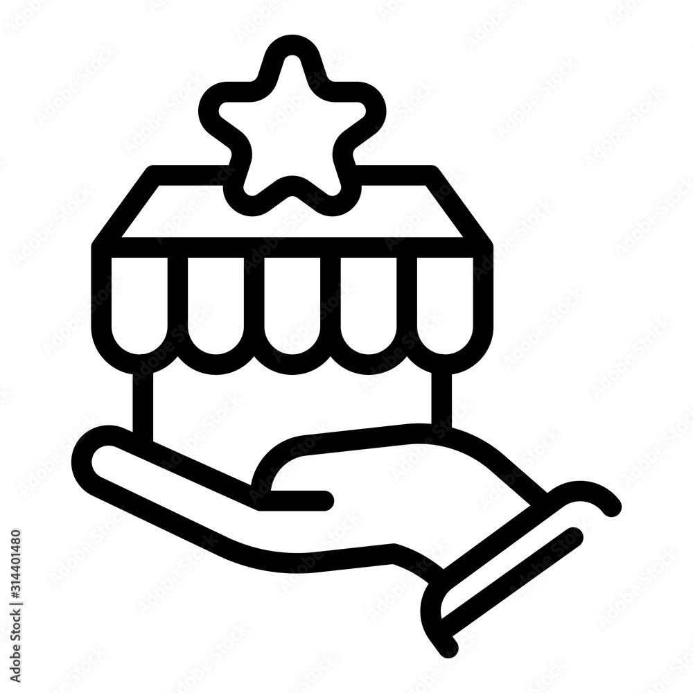 Poster keep store shop icon. outline keep store shop vector icon for web design isolated on white backgroun