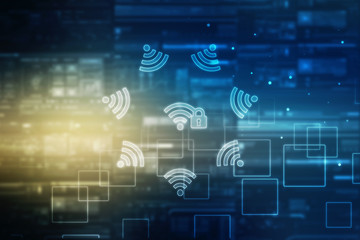 2d illustration WiFi symbol 