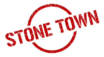 Stone Town stamp. Stone Town grunge round isolated sign © Aquir