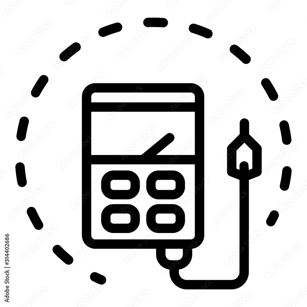 Poster electrician multimeter icon. outline electrician multimeter vector icon for web design isolated on w