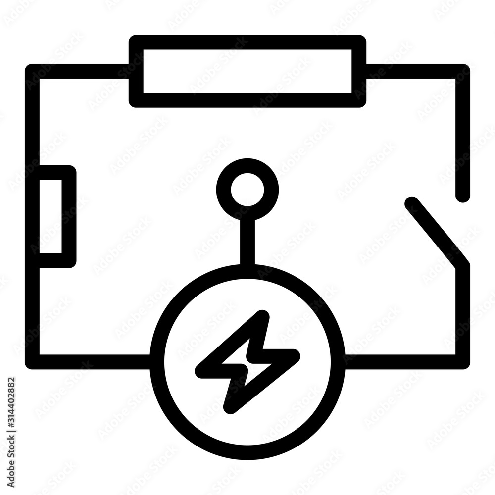 Poster electric circuit scheme icon. outline electric circuit scheme vector icon for web design isolated on