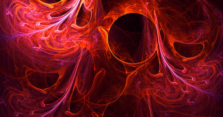 Fractal 3D rendering abstract and shiny background