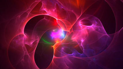 Fractal 3D rendering abstract and shiny background