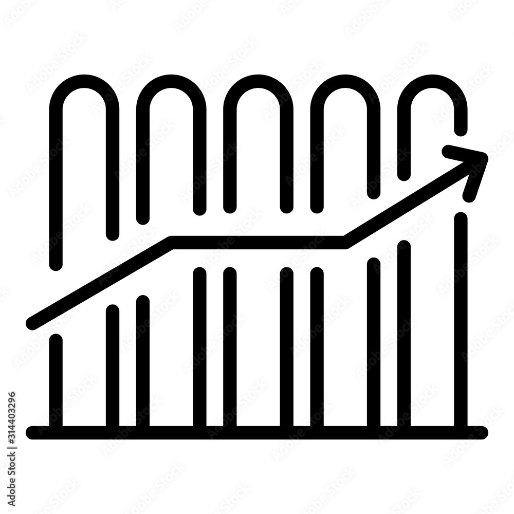 Poster finance graph icon. outline finance graph vector icon for web design isolated on white background