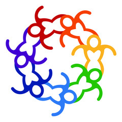 People teamwork unity colorful vector 
