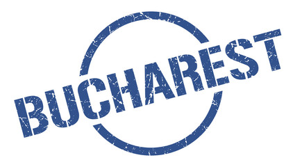 Bucharest stamp. Bucharest grunge round isolated sign