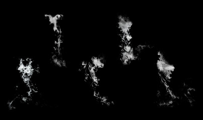 Dry ice smoke Floating in the air, black background
