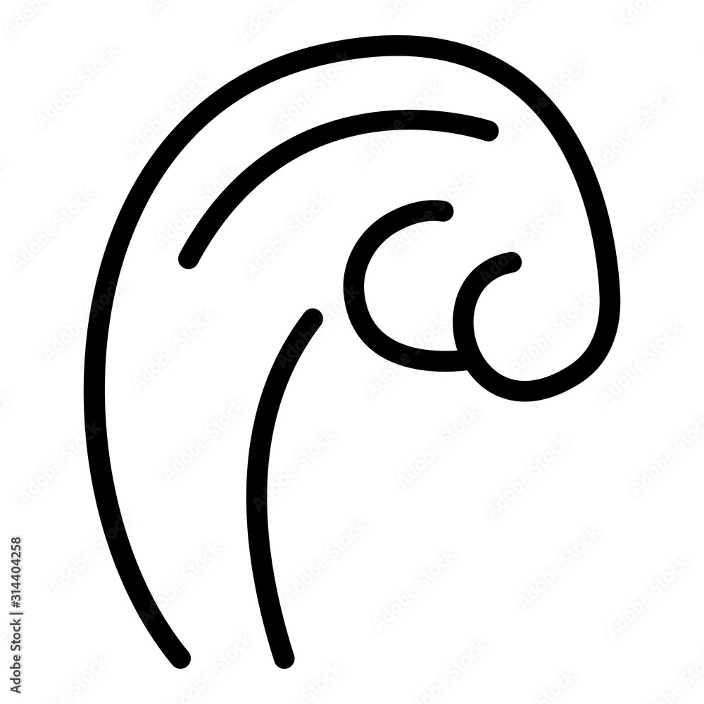 Poster tsunami wave icon. outline tsunami wave vector icon for web design isolated on white background