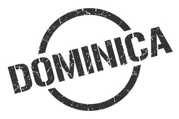 Dominica stamp. Dominica grunge round isolated sign