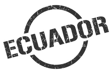 Ecuador stamp. Ecuador grunge round isolated sign