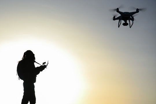 drone pilot, training and business concept