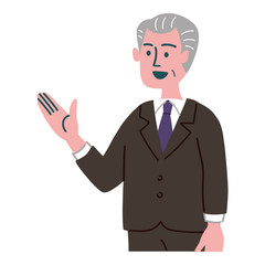 スーツ　シニア　男性　説明