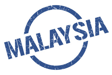 Malaysia stamp. Malaysia grunge round isolated sign