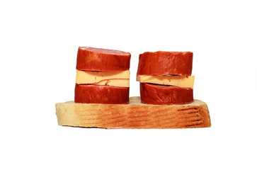 Sandwich with Sausage and Cheese