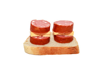 Sandwich with Sausage and Cheese