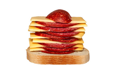 Sandwich with Sausage and Cheese