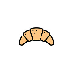 Croissant Icon Logo Template